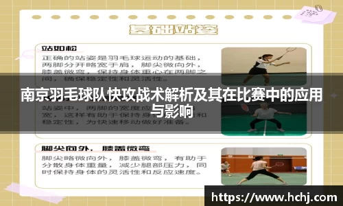 南京羽毛球队快攻战术解析及其在比赛中的应用与影响